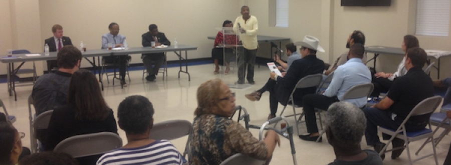 Community members, local politicians and environmentalists gathered Tuesday to discuss Enviva&#039;s Dobbins Heights plant.