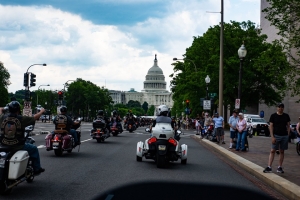 It&#039;s estimated more than 1 million bikers participated in this year&#039;s Rolling Thunder event in Washington, D.C.