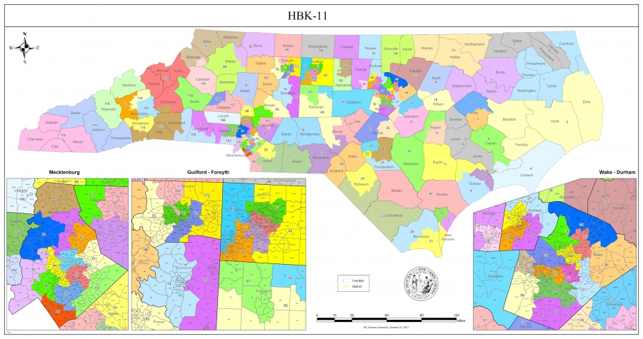 Redistricting maps proposed by the N.C. Redistricting Committee Chairman, Rep. Destin Hall, R-Caldwell, tweeted on his account Friday Oct. 22, 2021.
