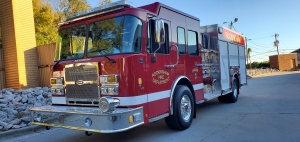 The Rockingham Fire Department on Monday took delivery of a 2022 E-One fire engine, purchased with funds from the American Rescue Plan.