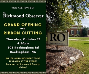 Join the RO for its grand opening event Thursday, October 12 at 4:30 p.m. Major announcements are set to be made.