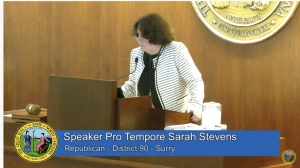 Speaker Pro Tempore Sarah Stevens, R-Surry, presiding March 10, 2022.