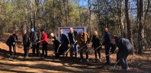 Representatives of Samartian Colony and partnerning organizations break ground on the future SECU Foundation Women&#039;s Recover Center on Jan. 10.