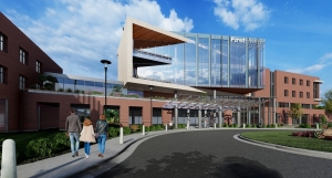 Rendering of the future FirstHealth Cancer Center.
