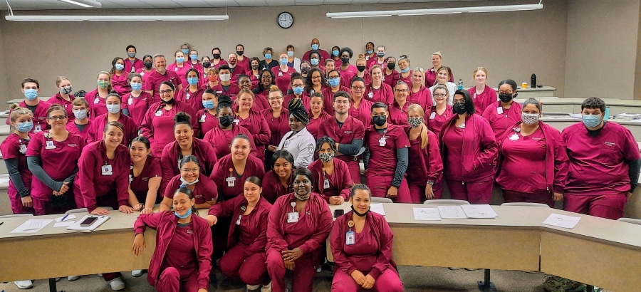 Pictured are students in the Associate Degree Nursing program at Richmond Community College.