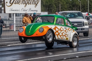 Volkswagens will be drag racing at the Rock on Sunday.