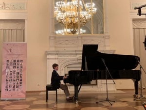 John Patrick Hutchinson performs in the International Piano in the Palace Festival in St. Petersburg, Russia.