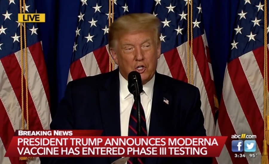 Trump Announces COVID19 Vaccine From USA Will Be First
