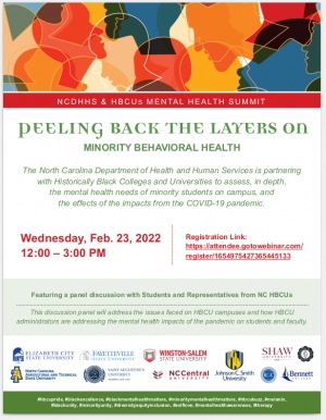 NCDHHS partnering with Historically Black Colleges and Universities to host Mental Health Summit Feb. 23