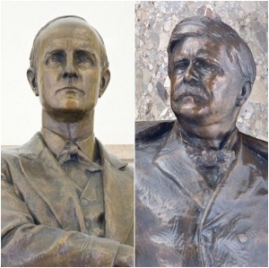 Statues depicting Charles B. Aycock, left, and Zebulon Vance, right, are on display in the U.S. Capitol. North Carolina is already scheduled to replace Aycock&#039;s likeness with a statue honoring the Rev. Billy Graham.
