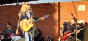 Bucky Covington plays a show in Graham Saturday evening. It was the first concert since the pandemic hit last year. Also pictured, Rocky Covington on drums and Donald &quot;Ducky&quot; Medlock on bass.