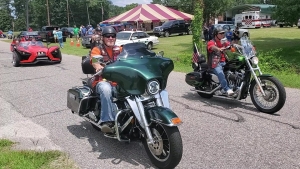 More than 90 bikes participated in a ride Sunday to benefit the Richmond County Rescue Squad.