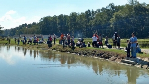 Participants fishing during last year&#039;s Greenwing Fishing Derby.