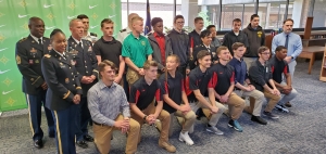 Fifteen Richmond Senior High School students were recognized during a military signing ceremony on Wednesday. Six will join the Marine Corps, four are going into the Army, one is enlisting in the Air Force, three are attending The Citadel and one is going to Norwich University.