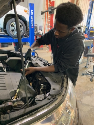 William Evans-Legette is interning at Griffin Toyota and plans to continue working on cars.