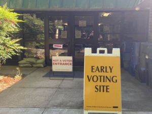 Early vote polling site in Wake County.