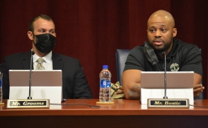 Richmond County Commissioners Andy Grooms, left, and Tavares Bostic believe that the board&#039;s public comment policy should be amended to give residents additional time to sign up and drop a provision that prohibits discussing agenda items.