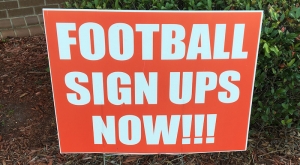 Hamlet Parks and Recs football and cheerleading signups are still ongoing; but will wrap up at the end of the week.
