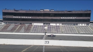 Jared Fryar makes a lap around Rockingham Speedway Jan. 15 during a tire test for the upcoming CARS Tour race. Fryar has the most top-five finishes in the division so far this season.