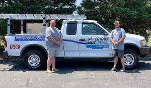 Mitchell Watson, left, and Kevin Tuttle, both deputies with the Richmond County Sheriff&#039;s Office, recently started a HVAC repair business after earning certifications through Richmond Community College.