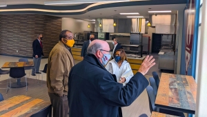 Richmond Community College Board of Trustees toured the new student café and the renovated Lee Building on the Hamlet Campus after the board meeting on Tuesday.
