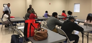 Dobbins Heights community members met Tuesday for an expungement clinic.