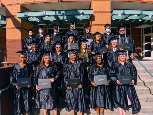 Pictured are 2021 graduates of Richmond Community College’s Adult Education program. The average high school graduate makes $10,000 more per year than a non-high school graduate.